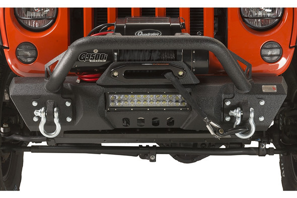 Fishbone Offroad Front Stubby Winch Bumper w/ Tube Guard |FB22004-Fits Jeep Wrangler JK