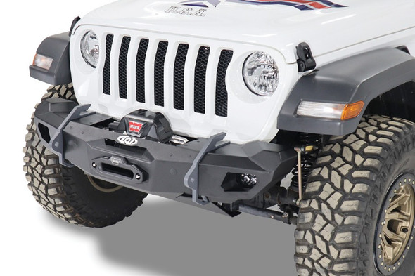 LOD Black Ops Shorty Winch Front Bumper - Black |JFB1885-Fits Jeep Gladiator JT / Jeep Wrangler JL / Jeep Wrangler JK
