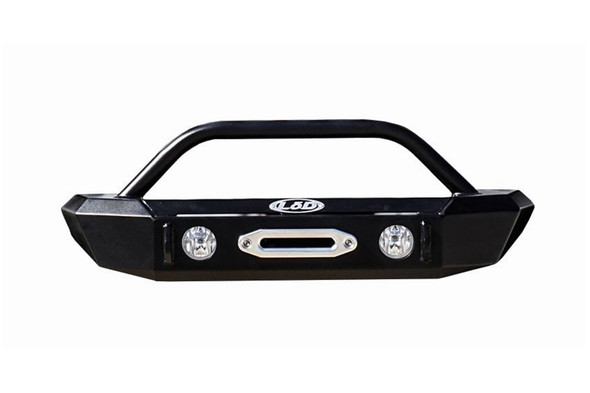 LOD Signature Series Shorty Front Bumper w/ Bull Bar Guard, Black |JFB1833-Fits Jeep Gladiator JT / Jeep Wrangler JL