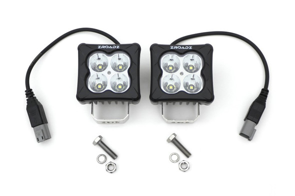 ZROADZ 3-inch LED Light Pod Set, G2 Series, Bright White, Flood Beam, 2 Piece |Z30BC20W-D3S-2