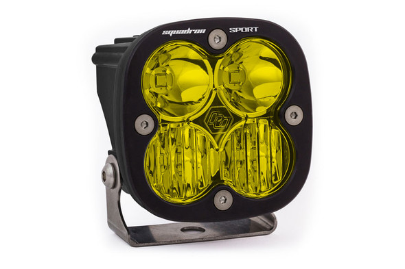 Baja Designs Squadron Sport Black LED Auxiliary Light Pod, Driving/Combo - Amber |550013