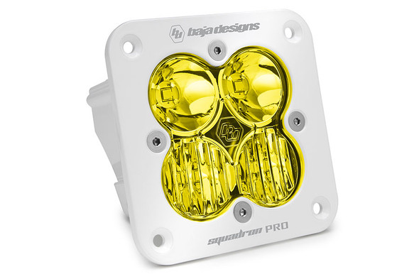 Baja Designs Squadron Pro White Flush Mount LED Auxiliary Light Pod, Driving/Combo - Amber |491013WT