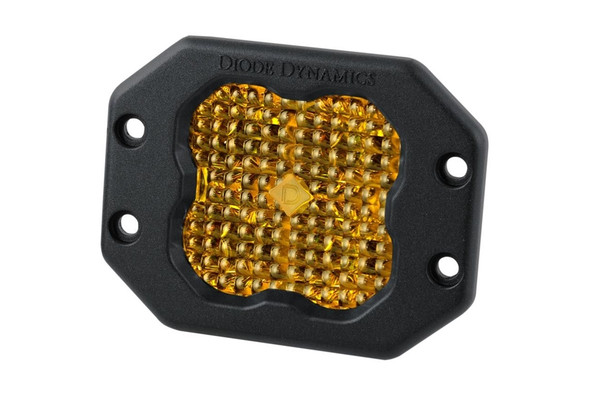 Diode Dynamics SS3 Yellow Sport Flush Mount LED Pod, Flood - Amber |DD6925S