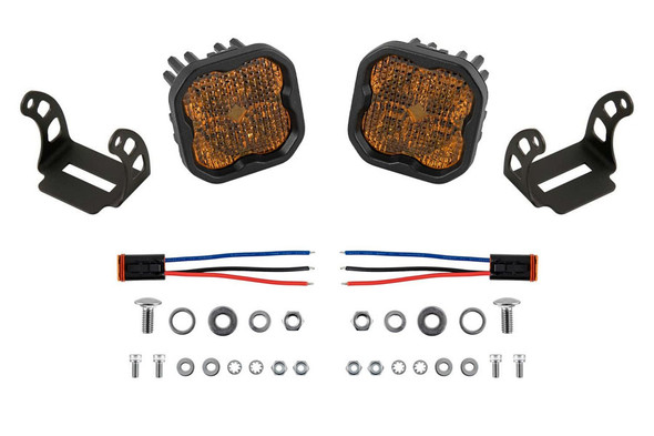 Diode Dynamics SS3 Yellow Pro LED Pod Pair, Combo/Driving - Amber |DD6893P