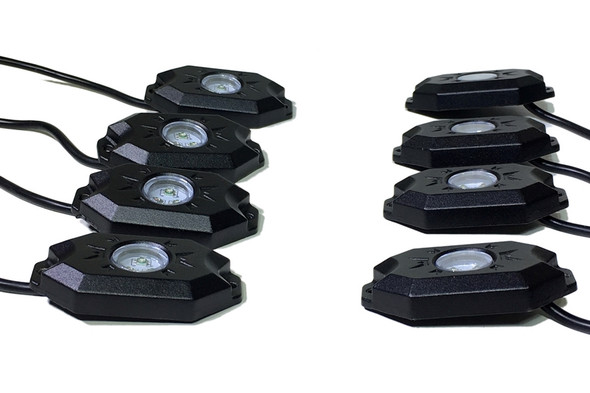 Quake LED 8-Piece LED RGB Rock Lights, Bluetooth Controller Not Included - Quad Lock Compatible |QTL924