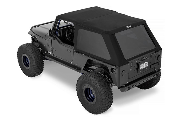 Bestop Trektop Slantback Soft Top - Black Twill |56821-17-Fits Jeep Wrangler LJ