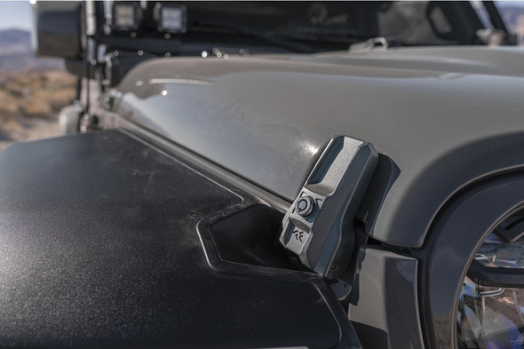 Rugged Ridge Locking Hood Catch Kit |11210.32-Fits Jeep Gladiator JT / Jeep Wrangler JL / Jeep Wrangler JK