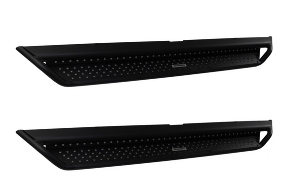 Go Rhino Dominator D1 Side Steps w/ Full-Length Drop Step - Black |D14505T