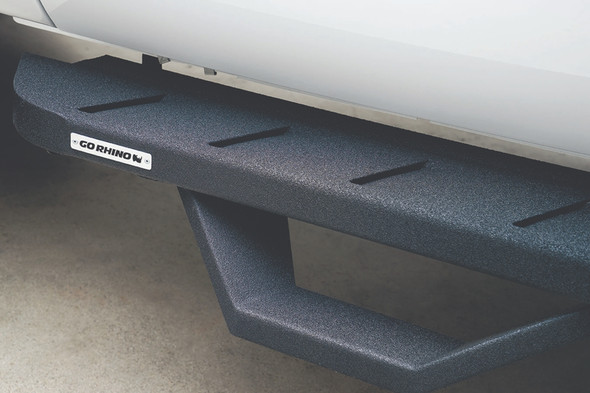 Go Rhino RB10 Running boards w/ Drop Steps - Textured Black |6349274810PC