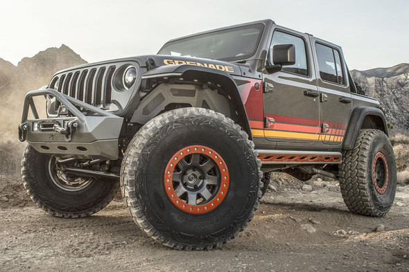 Poison Spyder Front Inner Fender Liners w/ Vented Panels - Black |1902980VP1-Fits Jeep Wrangler JL / Jeep Gladiator JT