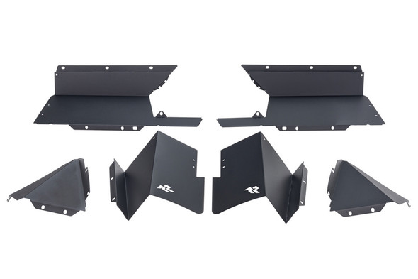 Rugged Ridge Rear Aluminum Inner Fender Liners - Black |11615.63-Fits Jeep Gladiator JT
