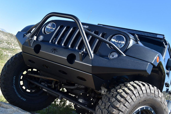 Poison Spyder Brawler MID Front Skid Plate - Black |1763030P1-Fits Jeep Wrangler JK