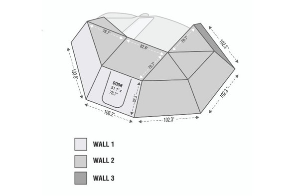 Overland Vehicle Systems Nomadic 270 Awning Walls Kit - Driver Side |19539908