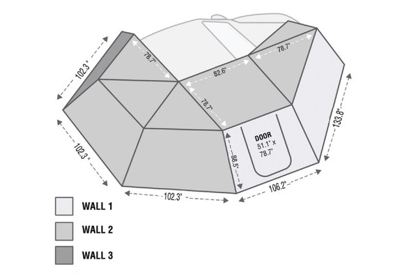 Overland Vehicle Systems Nomadic 270 Awning Walls Kit - Passenger Side |19549908