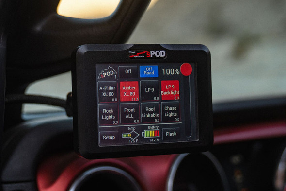 sPOD BantamX 8-Circuit Touchscreen Control System |870040-Fits Jeep Gladiator JT / Jeep Wrangler JL