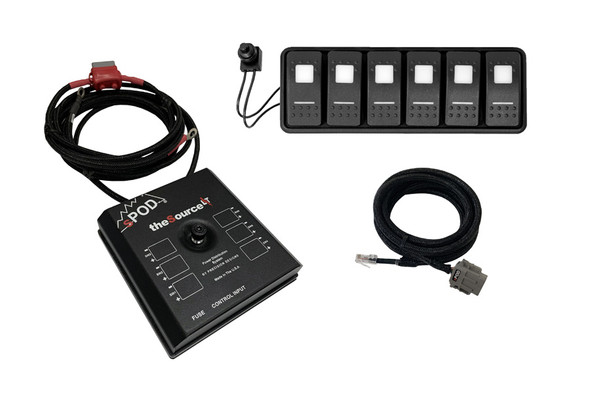 sPOD SourceLT Modular Switch Panel  w/Green LED - 84in Battery Cables |SLMOD84G