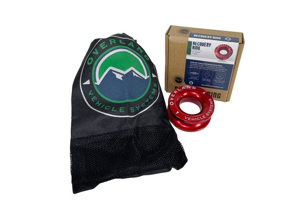 Overland Vehicle Systems Recovery Ring 2.5in 10000 lb. Red w/ Storage Bag |19240005