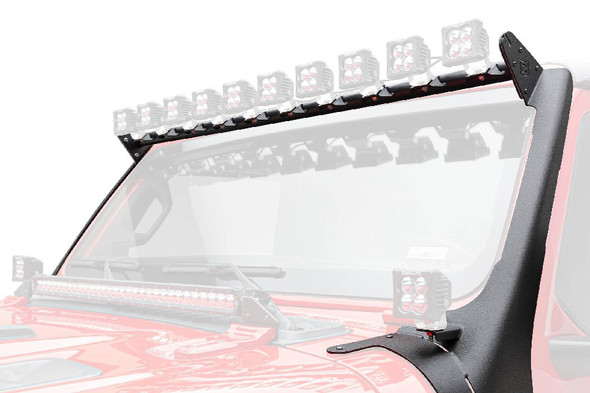 ZROADZ Multi-LED Roof Cross Bar and 2-Pod A-Pillar Brackets |Z934931-BK2-Fits Jeep Wrangler JL / Jeep Gladiator JT