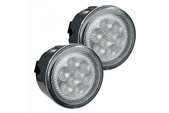 RECON Round Front Turn Signal – Clear Lens |264134CL-Fits Jeep Wrangler JK