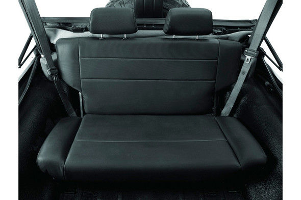 Bestop Trailmax II Fold & Tumble Rear Bench Seat - Black Crush |39440-01-Fits Jeep Wrangler YJ / CJ7 / CJ5 / CJ3