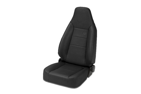 Bestop Trailmax II Sport Front Seat - All Vinyl, Black Crush |39434-01-Fits Jeep Wrangler TJ / Jeep Wrangler YJ / CJ7