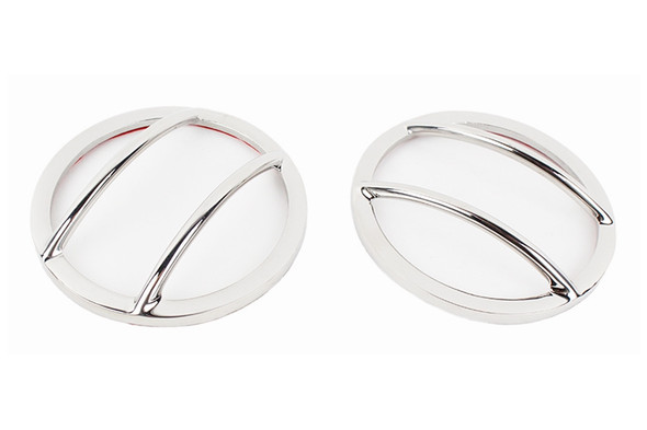 Kentrol Fog Light Cover Set - Polished Silver |30014-Fits Jeep Wrangler JK