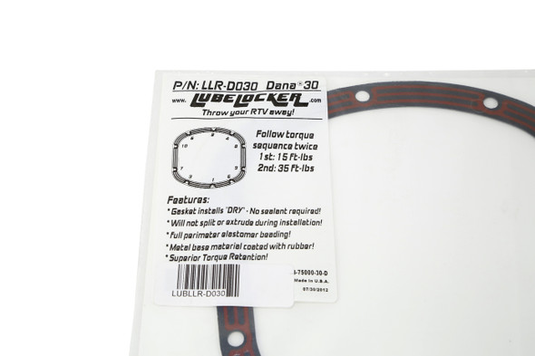 Lube Locker Dana 30 Gasket |LLR-D030-Fits Jeep Wrangler JK / Jeep Wrangler LJ / Jeep Wrangler TJ / Jeep Wrangler YJ