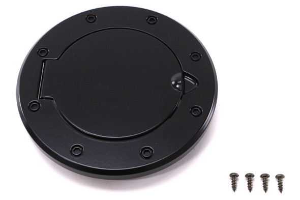 Rugged Ridge Non-Locking  Black Aluminum Gas Cap Door |11425.05-Fits Jeep Wrangler JK