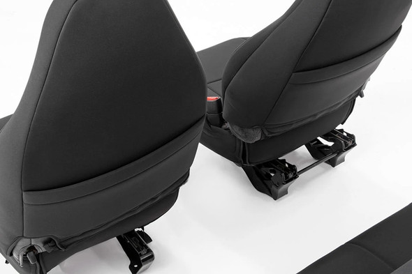 Rough Country Front and Rear Neoprene Seat Cover Kit - Black |91000