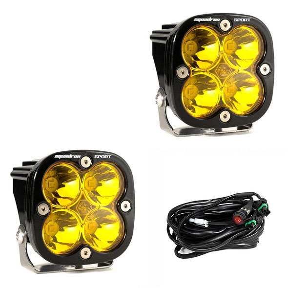 LED Light Pods Amber Lens Pair Squadron Sport