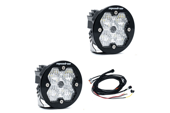 Baja Designs Squadron-R 2.0 LED Auxiliary Light Wide Cornering, Clear - Pair
