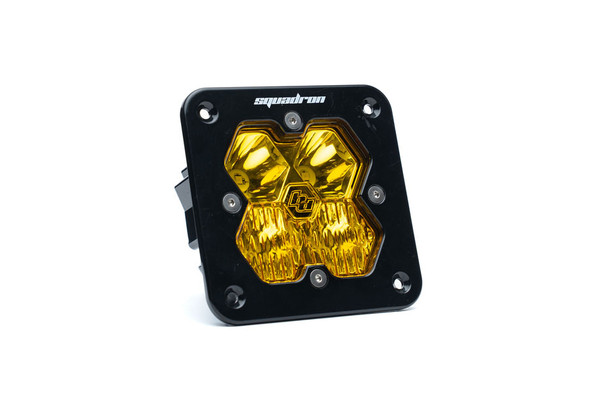 Baja Designs Squadron 2.0 Sport Flush Mount LED Auxiliary Light Driving/Combo, Baja Amber