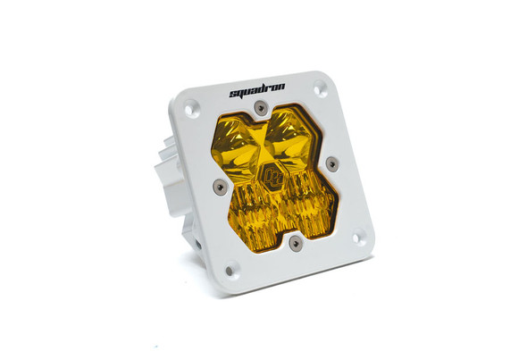 Baja Designs Squadron 2.0 Sport White Flush Mount LED Auxiliary Light Driving/Combo, Baja Amber