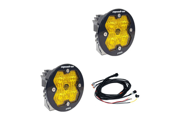 Baja Designs Squadron-R 2.0 Pro LED Auxiliary Light Wide Cornering, Baja Amber - Pair