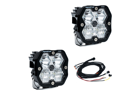 Baja Designs Squadron 2.0 Pro LED Auxiliary Light Driving/Combo, Clear - Pair