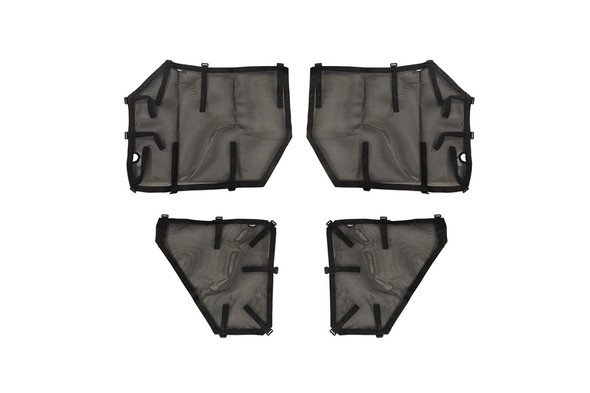 Rugged Ridge Fortis Tube Door Covers, Full Set - Black