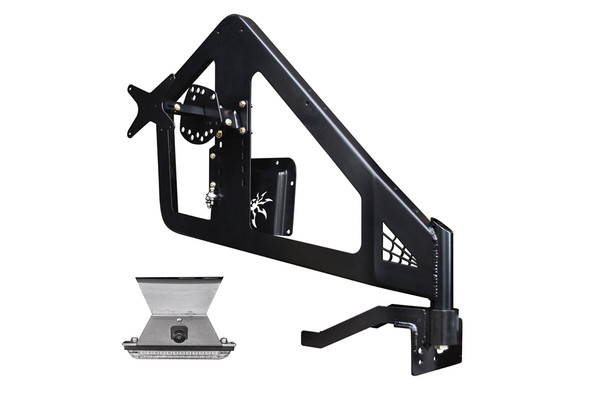 Poison Spyder Rear Bruiser and Crawler Tire Carrier - Black