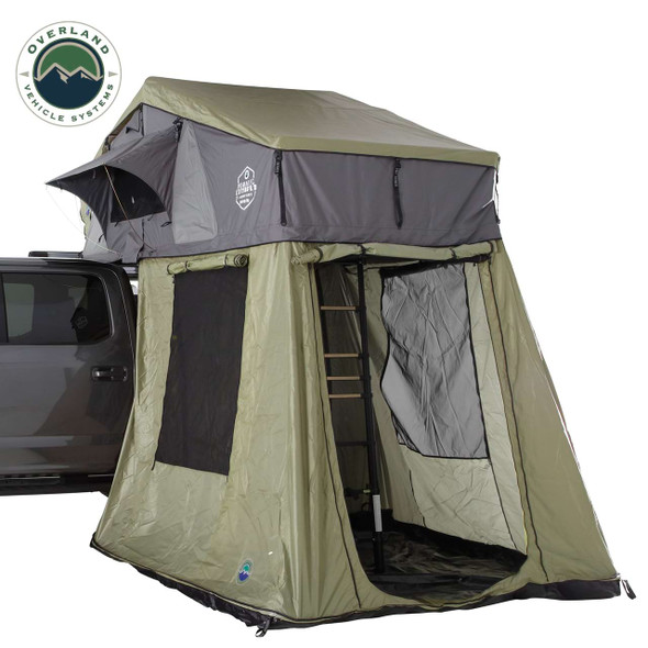 Overland Vehicle Systems Nomadic 3 Roof Top Tent Annex, Green Base With Black Floor & Travel Cover