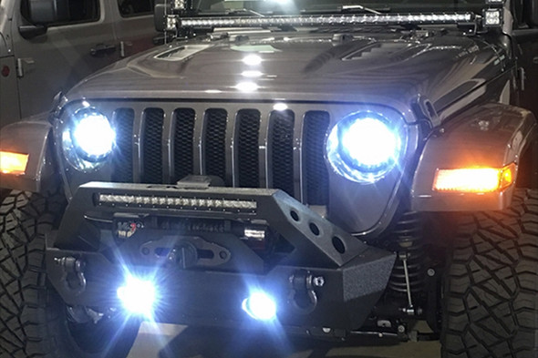 Quake LED Tempest Series 9in HD RGB Headlights/4in Fog Lights