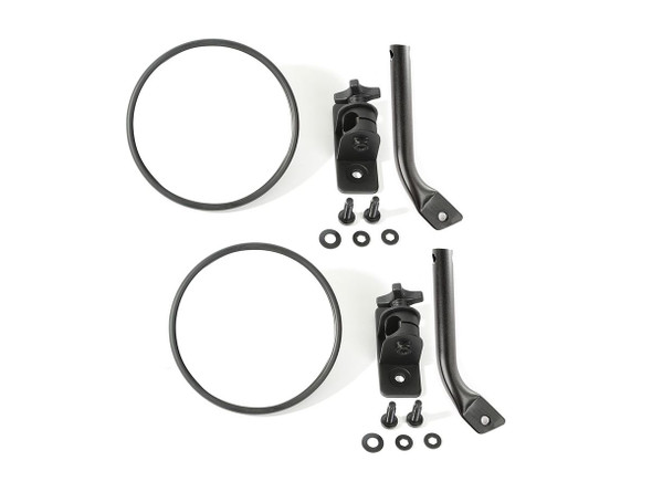 Rugged Ridge 11025.21 Round Stubby Trail Mirror Pair for 97-18 Jeep Wrangler TJ & JK