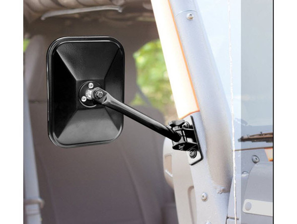Rugged Ridge Quick Release Side Mirror Gloss Black