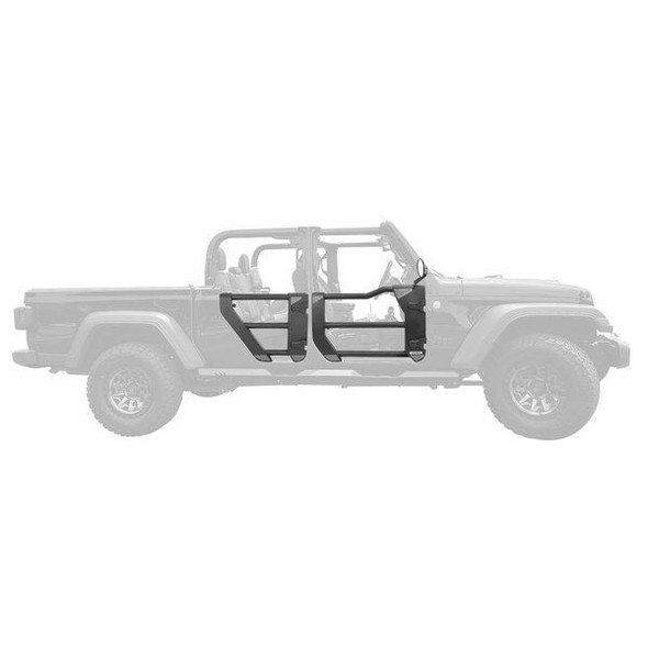 Go Rhino Trailline Rear Tubular Doors - Textured Black