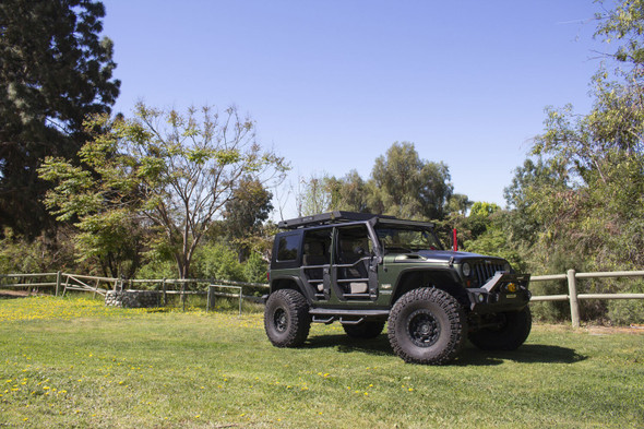Go Rhino Trailline Rear Tubular Doors - Textured Black