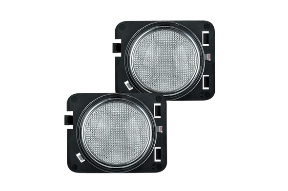 RECON Round Front Fender Lights - Clear Lens
