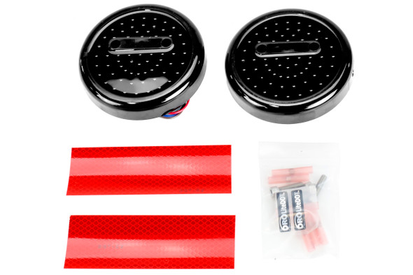Off Road Only LED Tail Lights 5in Round Red/White Pair LiteDOT