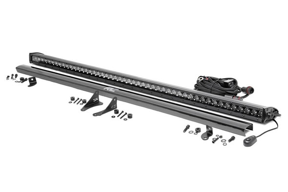 Rough Country Black-Series 50-inch LED Light Bar Cowl Kit