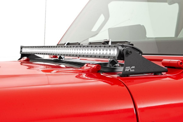 Rough Country Black-Series 50-inch LED Light Bar Cowl Kit