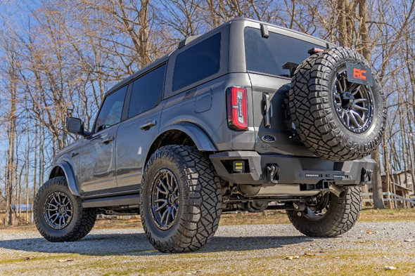 Rough Country Rear Bumper with 6in Slim Line LED Lights