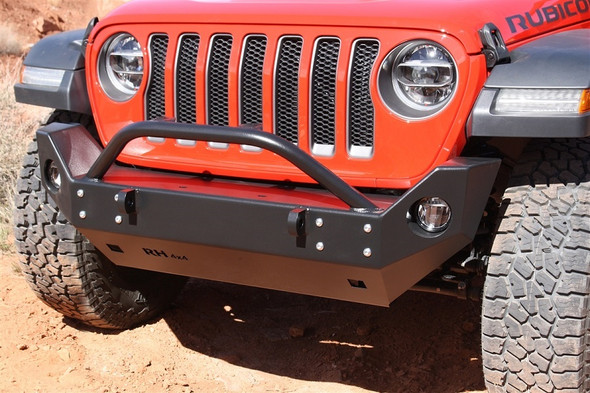 Rock Hard 4x4 Patriot Series Mid Width Front Bumper, Aluminum