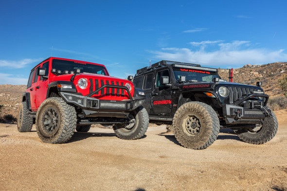 Go Rhino RockLine Front Stubby Bumper w/ OverRider Light Mount Bar